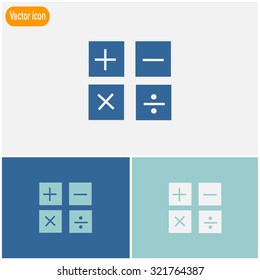Button calculator vector icon.