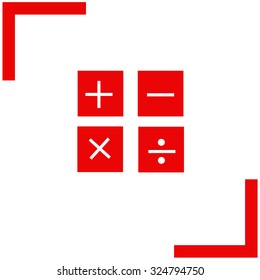 Button calculator vector icon.