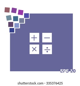 Button calculator vector icon.