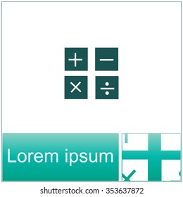 Button calculator vector icon.