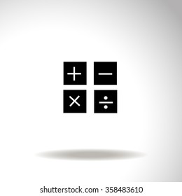 Button calculator vector icon.