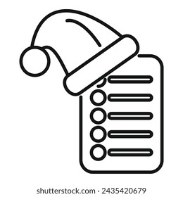 Vector de contorno de icono de lista de cuidado de botones. Orden favorita. Registro de datos de hoja