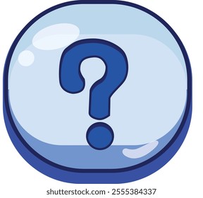 BUTTON CARTOON GAME BLUE ASSET