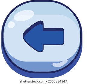 BUTTON CARTOON GAME BLUE ASSET
