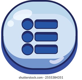 BUTTON CARTOON GAME BLUE ASSET