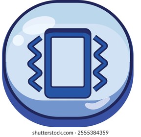 BUTTON CARTOON GAME BLUE ASSET