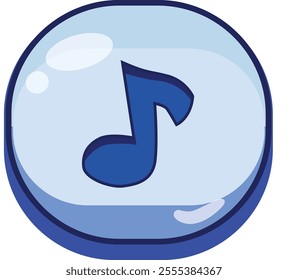 BUTTON CARTOON GAME BLUE ASSET