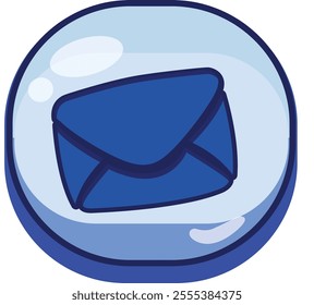 BUTTON CARTOON GAME BLUE ASSET