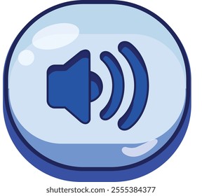 BUTTON CARTOON GAME BLUE ASSET