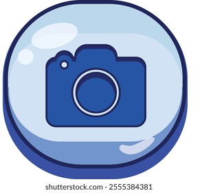 BUTTON CARTOON GAME BLUE ASSET