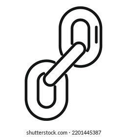Button chain icon outline vector. Link web. Internet digital