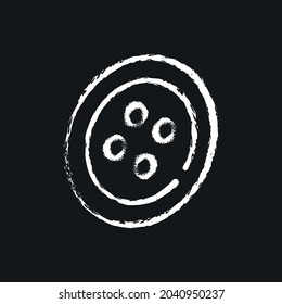 Button chalk icon. Vector isolated black illustration.