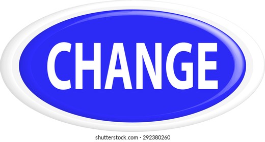 Button change. The round shape. 3D. Vector illustration.