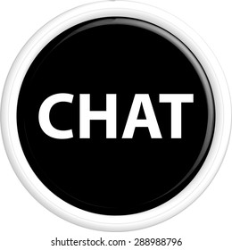 Button chat . The round shape. 3D. Vector illustration.