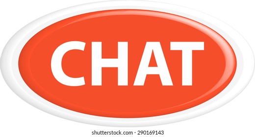 Button chat . The round shape. 3D. Vector illustration.