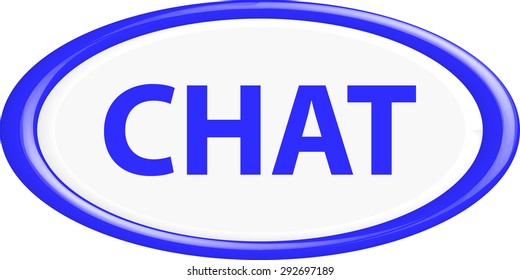 Button chat . The round shape. 3D. Vector illustration.
