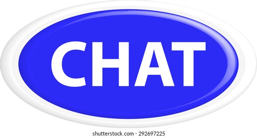 Button chat . The round shape. 3D. Vector illustration.