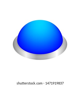 button circle shape blue for buttons games play isolated on white, blue modern 3d buttons simple and convex, sphere button blue flat style icon sign for applications, buttons round for website or app