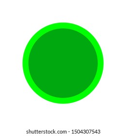 button circle shape green for buttons games play isolated on white, simple green buttons circle flat, round button green flat style icon sign for applications, modern buttons round for website or app