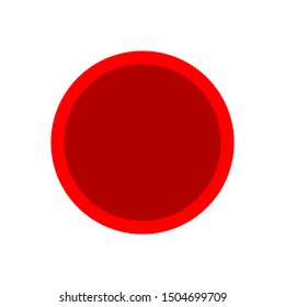 button circle shape red for buttons games play isolated white background, simple red buttons circle flat, round button red flat style icon sign of applications, modern buttons round for website or app