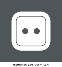 Button clasp sewing quality vector illustration cut