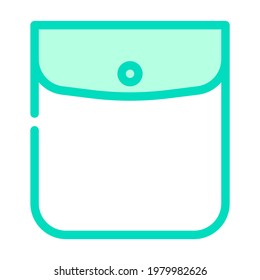 button closed pocket color icon vector. button closed pocket sign. isolated symbol illustration