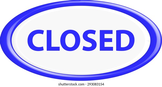 Button closed . The round shape. 3D. Vector illustration.