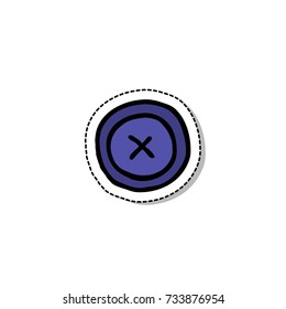 button for clothes doodle icon