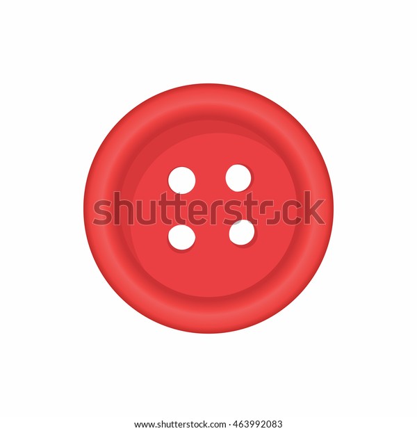 Button Clothing Icon Cartoon Style Isolated Stock Vector (Royalty Free ...