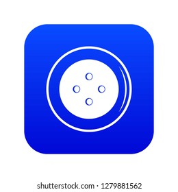 Button for clothing icon digital blue for any design isolated on white vector illustration