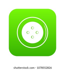 Button for clothing icon digital green for any design isolated on white vector illustration