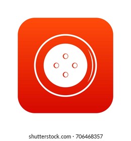 Button for clothing icon digital red for any design isolated on white vector illustration