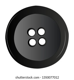 button clothing realistic vector illustration isolated