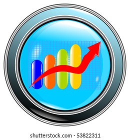 button color diagram with red arrows eps10