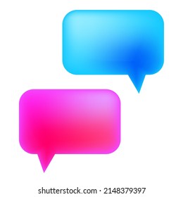 button with colored message icons. Dialog, chat speech bubble. Design element. Vector illustration. stock image.