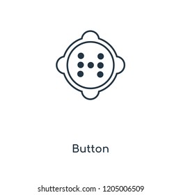 Button concept line icon. Linear Button concept outline symbol design. This simple element illustration can be used for web and mobile UI/UX.