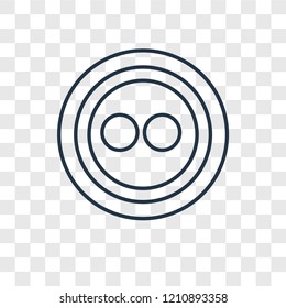 Button concept vector linear icon isolated on transparent background, Button concept transparency concept in outline style