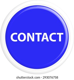 Button contact . The round shape. 3D. Vector illustration.