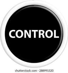  Button control. The round shape. 3D. Vector illustration.