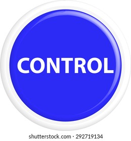  Button control. The round shape. 3D. Vector illustration.