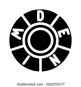 button denim glyph icon vector. button denim sign. isolated symbol illustration