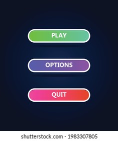 Button design for games or mobile application interface