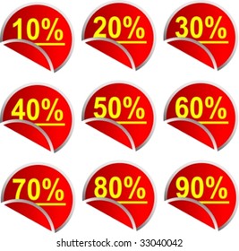 Button Discount percentages