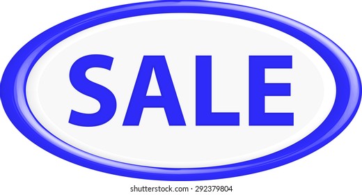 Button discount sale.The round shape. 3D.