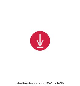 Button Download Vector Template Design Illustration