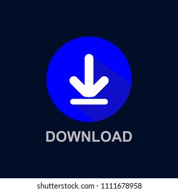 Button Download Vector Template Design Illustration