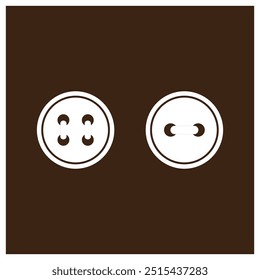 Diseño de Ilustración vectorial de icono de vestido de Botón