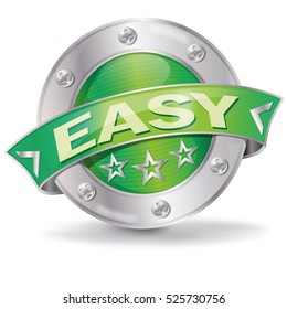 Button easy, help and new business concept