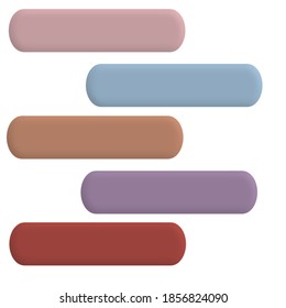 Button effect vector image different color
