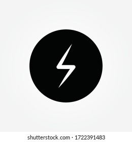 botón símbolo de electricidad icono diseño